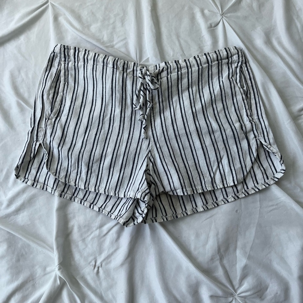 Brandy Melville Black and White Striped Athletic Shorts